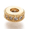 Brass Micro Pave Clear Cubic Zirconia Charms ZIRC-B002-41-02G-2