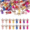 Angel Acrylic Imitation Pearl Pendants PALLOY-TAC0047-1