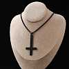 304 Stainless Steel Christian Upside Down Cross Pendant Box Chain Necklaces NJEW-NH0001-07EB-2