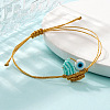 Waxed Cord with Glass Braided Bracelets for Women PS3674-2