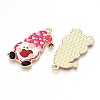 Alloy Enamel Pendants ENAM-T022-01D-2