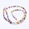 Mixed Electroplate Glass Faceted Rondelle Bead Strands X-EGLA-J047-4x3mm-46-3