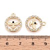 Rack Plating Alloy Rhinestone Pendants PALLOY-T091-22M-G-4