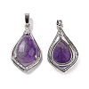 Natural Amethyst Pendants G-H283-04P-23-2