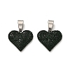201 Stainless Steel Clay Pendants STAS-R166-02E-P-1