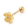 Brass Micro Pave Clear Cubic Zirconia Stud Earrings EJEW-L265-02G-1