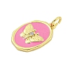 Rack Plating Brass Enamel Pendants KK-U021-17B-G-2