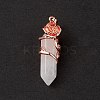 Natural Quartz Crystal Pointed Pendants G-L524-13RG-03-3