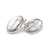 Non-Tarnish Oval 304 Stainless Steel Stud Earrings for Women EJEW-L272-011P-2