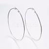 Tarnish Resistant 304 Stainless Steel Big Hoop Earrings EJEW-F105-14P-1