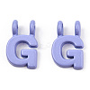 Rack Plating Spray Painted Alloy 2-Loop Link Pendants PALLOY-N176-01G-2