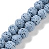 Synthetic Lava Rock Dyed Beads Strands G-H311-08C-06-1