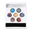 7Pcs Nuggets Chakra Natural & Synthetic Mixed Gemstone Tumbled Polished Stones Collections AJEW-Q152-03-3