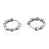 Non-Tarnish 316 Surgical Stainless Steel Bamboo Stick Hoop Earrings for Men Women EJEW-N052-12-2