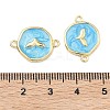 Ocean Brass Enamel Connector Charms KK-C251-05G-02-4