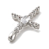 Brass Micro Pave Clear Cubic Zirconia Pendants KK-L228-01P-02-2