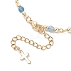 304 Stainless Steel Tiny Cross Link Bracelets BJEW-JB13244-01-4