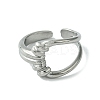 Non-Tarnish 304 Stainless Steel Open Cuff Ring LS-RJEW-L110-029P-2