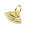 Brass Micro Pave Cubic Zirconia Pendants KK-H475-25G-02-2