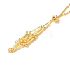 Rack Plating Brass Macrame Pouch Necklace Making for Gemstone Nuggets KK-M285-02C-G-2