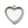 Tibetan Style Alloy Pendant Cabochon Settings for Enamel FIND-D042-09B-AS-1