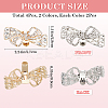 4Pcs 2 Colors Bowknot Alloy Rhinestone Shoe Decorations FIND-CP0002-27-2