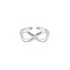 Non-Tarnish 304 Stainless Steel Open Infinity Hollow Cuff Ring for Women RJEW-S405-198P-1