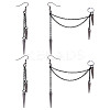 2Pairs Alloy Dangle Earrings for Women EJEW-LP0001-25-1