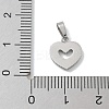 Ion Plating(IP) 304 Stainless Steel Micro Pave Cubic Zirconia Pendants STAS-Z107-06P-01-3