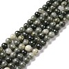 Natural Green Rutilated Quartz Beads Strands G-Q462-61-6mm-6