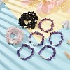 5Pcs 5 Style Natural Mixed Gemstone Chips Stretch Bracelets Set BJEW-JB09551-8