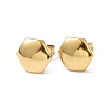 Ion Plating(IP) 304 Stainless Steel Hexagon Stud Earrings for Women EJEW-I285-04B-G-1