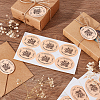 Olycraft 30Sheets Self-Adhesive Kraft Paper Gift Tag Stickers DIY-OC0009-12-5