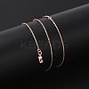 Brass Rolo Chains Necklaces for Women NJEW-D302-43RG-2