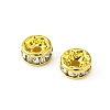 Brass Rhinestone Spacer Beads RB-YW0001-04A-01G-2