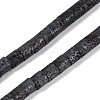 Frosted Natural Lava Rock Beads Strands G-E618-02B-1