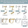 16Pcs 4 Styles Rack Plating Brass Clip-on Earring Converters Findings KK-BBC0019-59-2