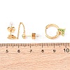 304 Stainless Steel Heart Stud Earring & Hoop Earring Sets EJEW-K268-93G-01-5