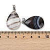 Dyed Natural Banded Agate Pendants G-G202-09C-3