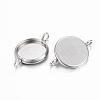 Tarnish Resistant 304 Stainless Steel Cabochon Connector Settings LS-STAS-K155-20P-2