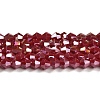 Opaque Solid Color Electroplate Glass Beads Strands X1-GLAA-F029-P4mm-A01-1