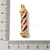 Rack Plating Brass Micro Pave Cubic Zirconia and Enamel Pendants KK-B092-14G-01-3