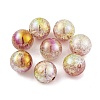 UV Plating Rainbow Iridescent Two Tone Acrylic Beads PACR-C009-04N-1