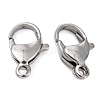 Tarnish Resistant Polished 304 Stainless Steel Lobster Claw Clasps X-STAS-R072-08A-2