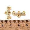 Rack Plating Brass Micro Pave Clear Cubic Zirconia Rectangle Chandelier Component Links X-KKB-L215-037G-2