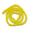 Opaque Solid Color Electroplate Glass Beads Strands GLAA-F029-P4mm-C05-2