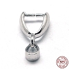 Anti-Tarnish Rhodium Plated 925 Sterling Silver Ice Pick & Pinch Bails STER-A006-332P-3