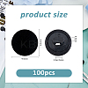 100Pcs 1-Hole Cloth Shank Buttons BUTT-FH0001-024-2