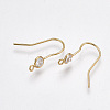 Brass Earring Hooks X-KK-T038-249G-2