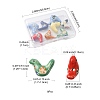 8Pcs 7 Colors Handmade Printed Porcelain Beads PORC-FS0001-39-4